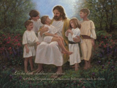 Little Children Jesus Jon McNaughton Framed Picture  