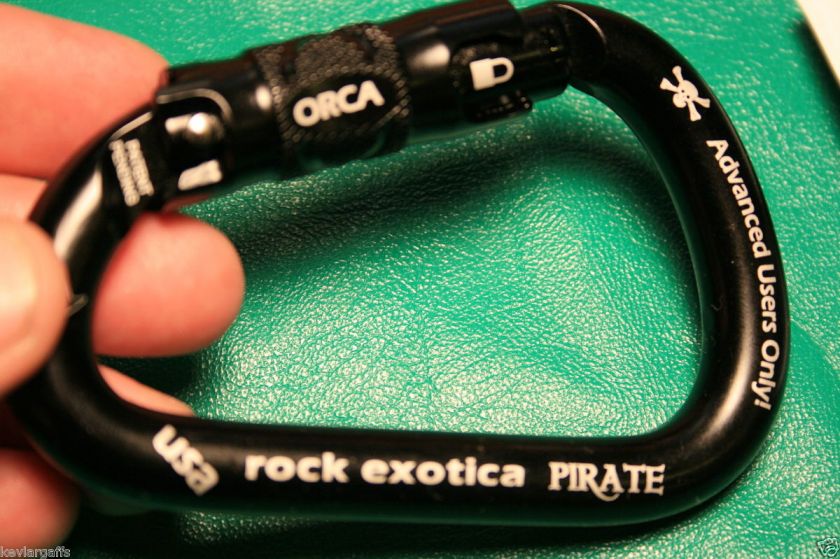 Carabiner ROCK EXOTICA BLACK RockD Pirate ORCA Lock Black Color  