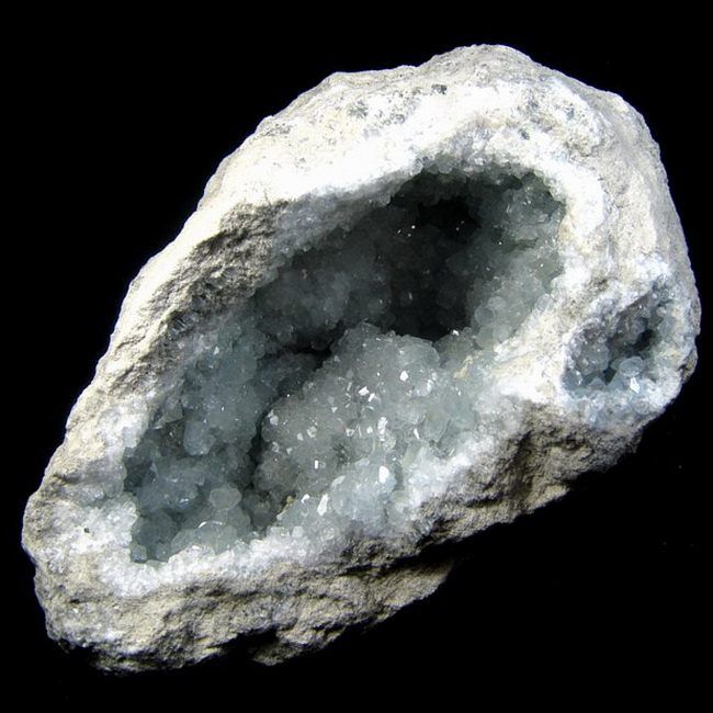 Gem Blue Celestite Druse Geode dz622  