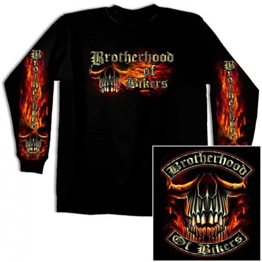 BIKER BROTHERHOOD OF BIKERS LONG SLEEVE T SHIRT  