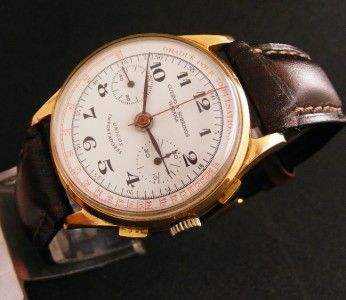 Vintage Cuervo y Sobrinos Chronograph 18K Solid Gold  