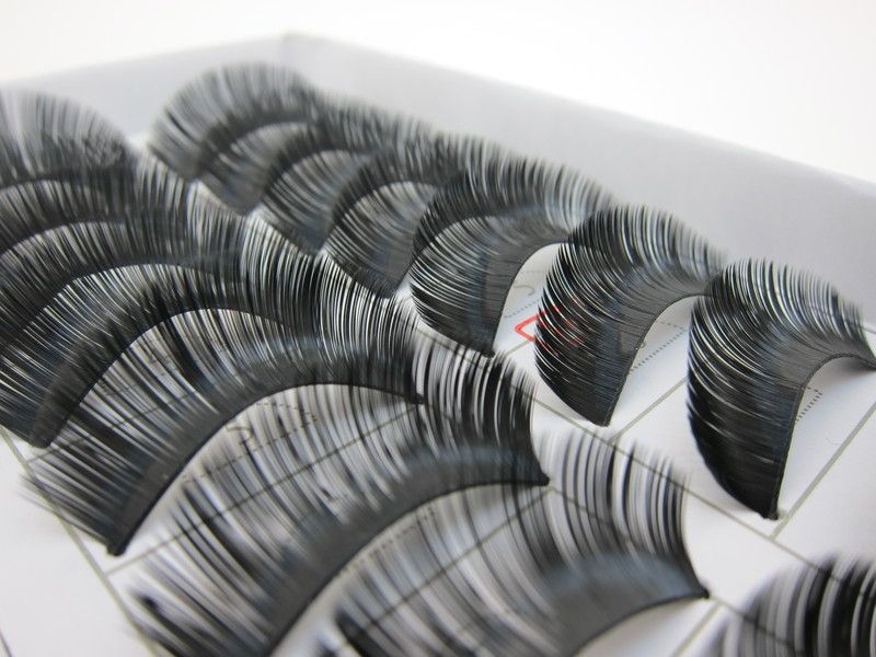 10 Pairs False Eyelashes Hand made Makeup Long Soft Thick Mascara 