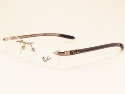   8402 2689 52 rimless Gunmetal Blue glasses frames Carbon Fibre  