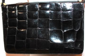 Red Christian Dior vintage authentic alligator crocodile bag