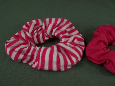 Fuchsia 2 ponytail holders scrunchies hair tie scrunchy  