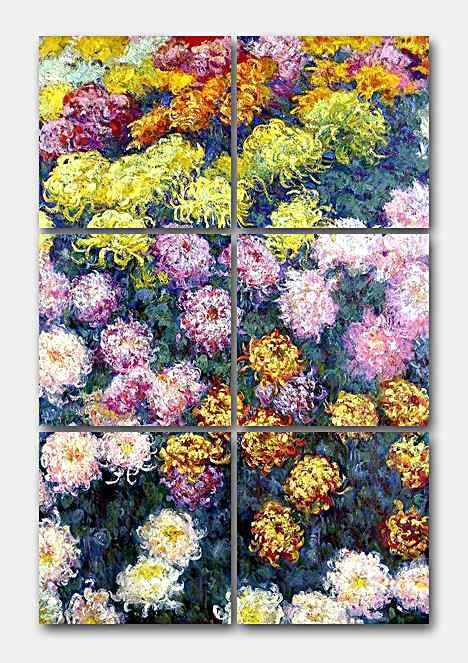 Bed of Chrysanthemums by Claude Monet   this beautiful mural is 