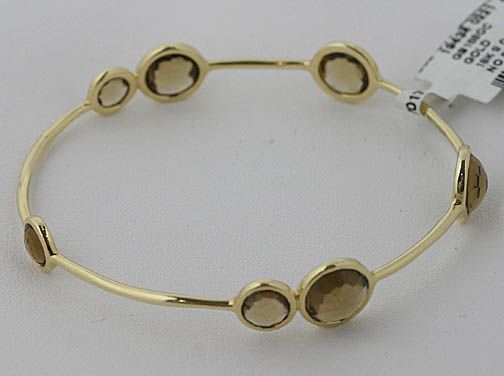 IPPOLITA 18K Gold 7 Citrine Bangle Bracelet $2300  