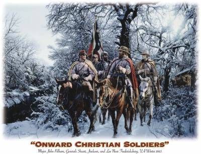CIVIL WAR FABRIC SOLDIERS HORSES K FABRIC PANELS 14X14  