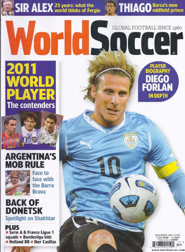   SOCCER MAGAZINE DIEGO FORLAN 2011 PLAYER CONTENDERS SHAKHTAR DONETSK