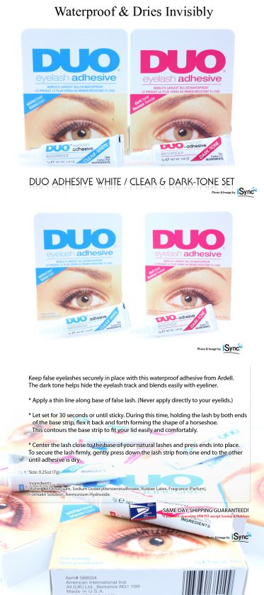 DUO WATERPROOF FALSE EYELASH ADHESIVE CLEAR & DARK TONE SET  