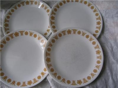 Corelle Livingware Butterfly Gold 8.5 Salad Plates  