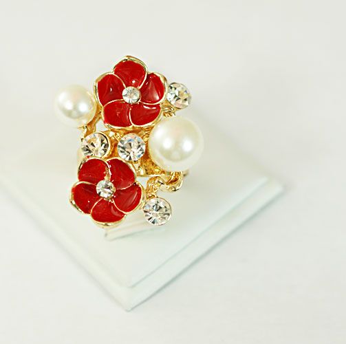   plated gemstone zirconia cz adjustable ring costume fashion jewelry