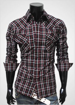 Mens Long Sleeve Plaid & Check Dress Shirts Collection  