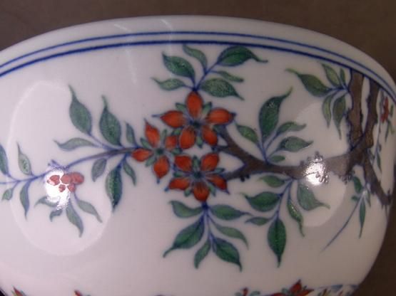 Fine Pair Porcelain *DOU CAI* Bowl *Luo Hua Liu Shui*  