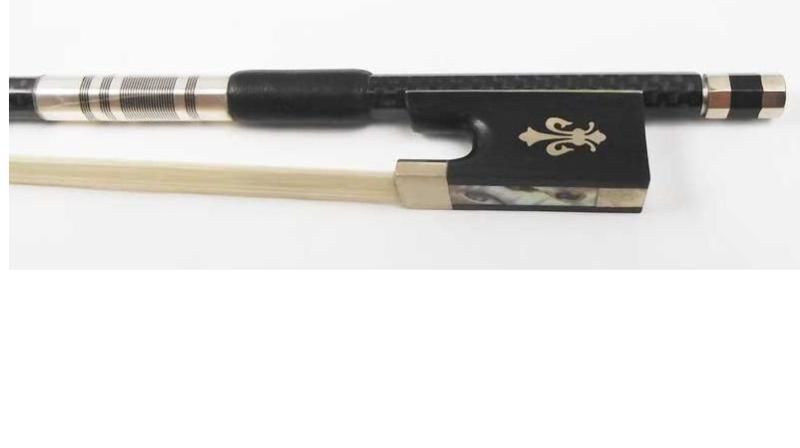 Top D Z #601 Braided Carbon Fiber Violin Bow 4/4 Flower Inlay full 