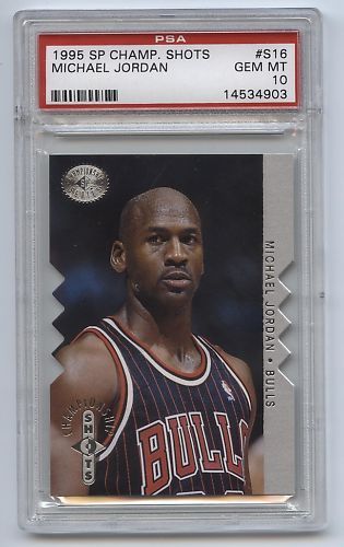 1995 96 SP Championship Shots S16 Michael Jordan PSA 10  