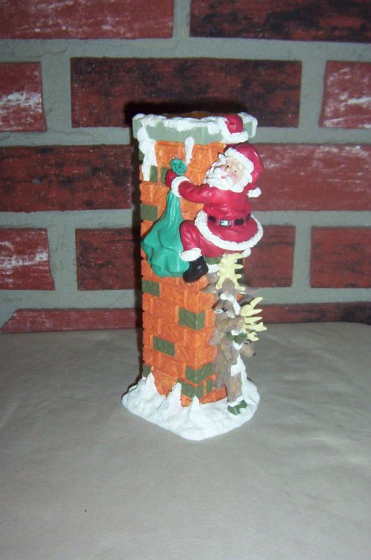 HOUSE OF LLOYD UP THE CHIMNEY  SANTA FIGURINE 9 X 3  