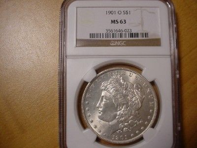 1901 O SILVER MORGAN DOLLAR MS63  