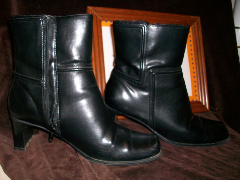 JASMIN EAST ABBY BLACK ZIP UP BOOT SIZE 7.5 D WOMENS  