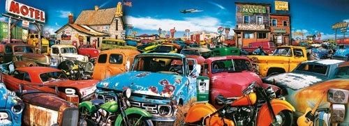   Limits 700 pc Jigsaw Puzzle Classic Cars NEW in Sealed Box   Panoramic