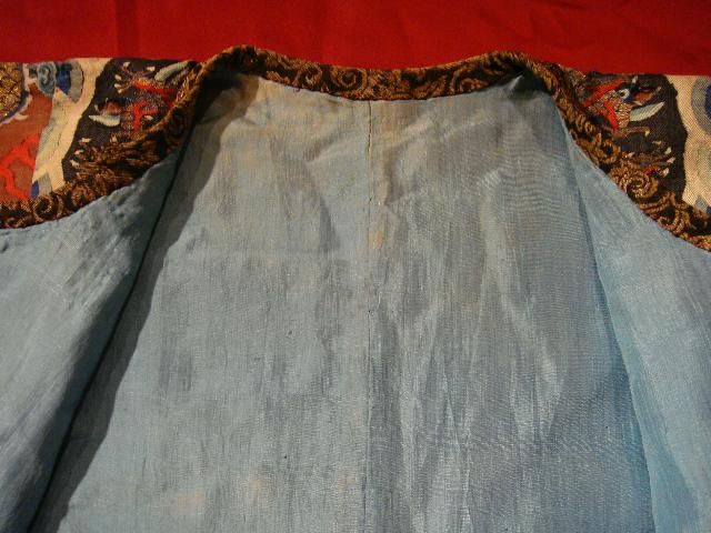 Amazing 19th C Antique Chinese Kesi Dragon Robe Silk Embroidery  