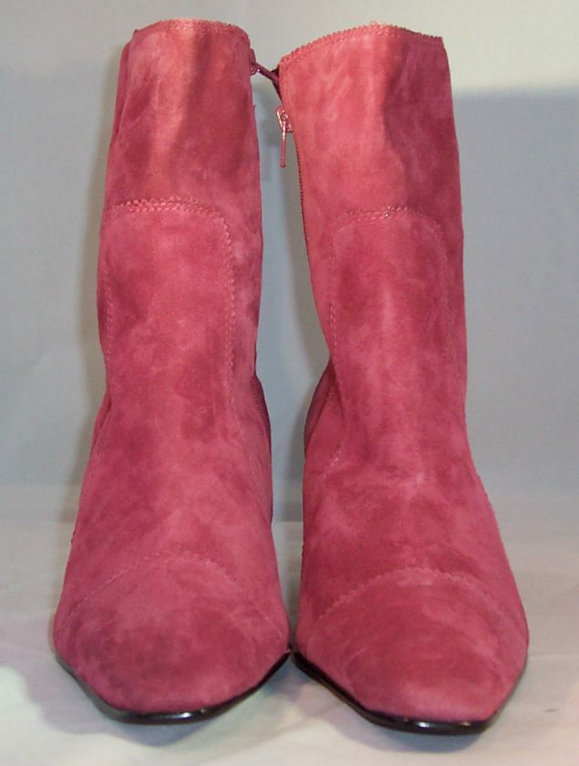 CASUAL CORNER FABULOUS RASPBERRY ANKLE BOOTS, SZ 8  