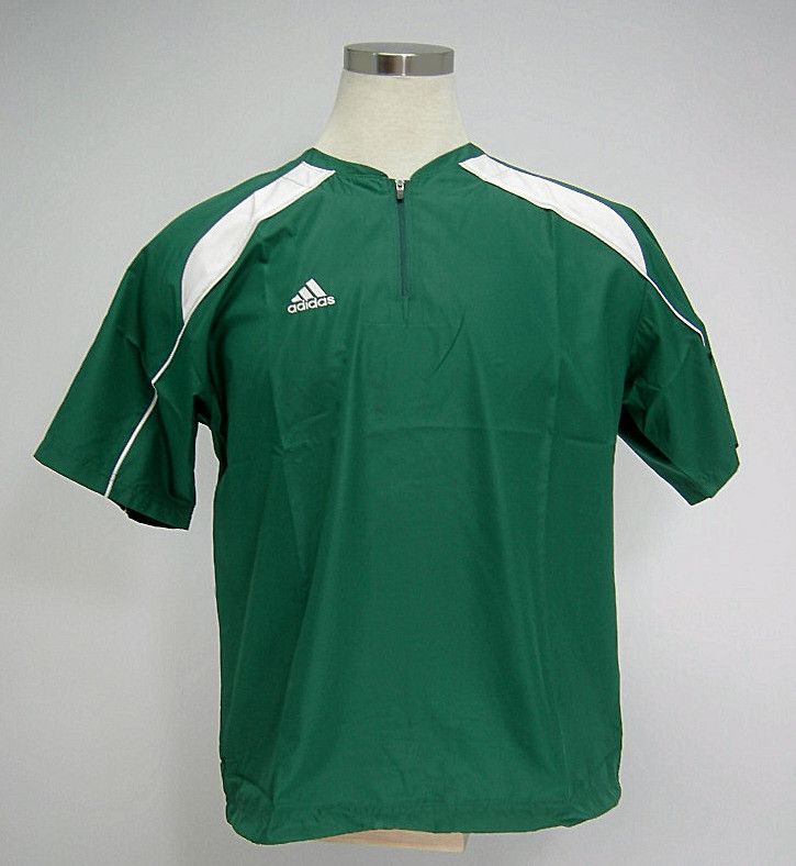 New Adidas Short Sleeve Warm Up Hot Jacket Green M  