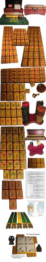 The Ultimate Enrobed Bakelite Mah Jong Set  Royal 168 Tiles 