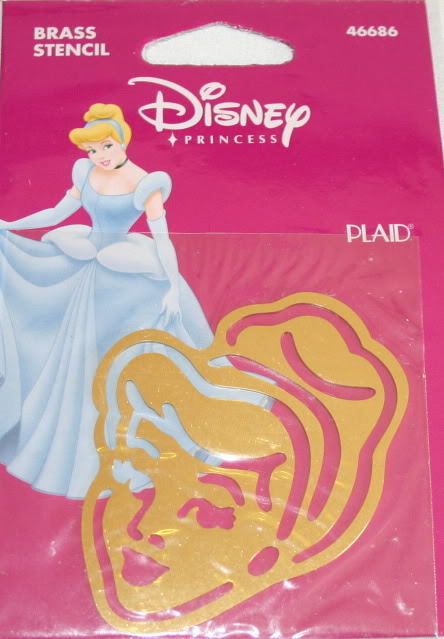 Plaid DISNEY CINDERELLA Brass Stencil Scrapbooking  