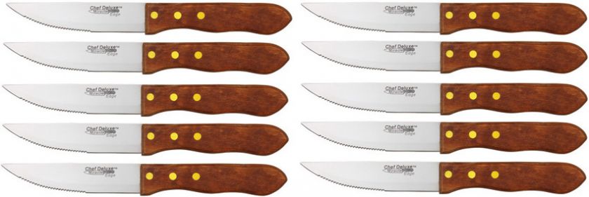 Frost Knives Chef Deluxe Steak 10 Knife Set Serr CD02  