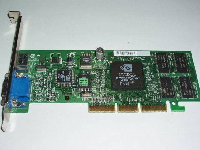 NVIDIA GeFORCE2 MX200 64M 3D TV OUT AGP VIDEO CARD #286  