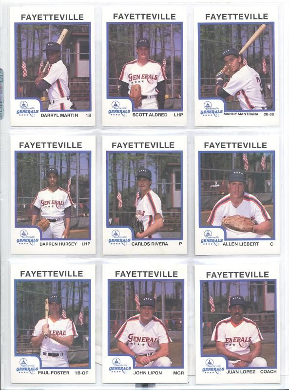 1987 Fayetteville Generals Darren Hursey Urbana IL Card  