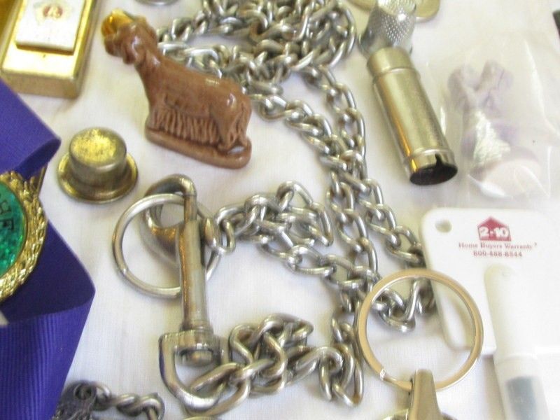 VINTAGE JUNK DRAWER LOT*KEYS*PINS*BUTTONS*LIGHTERS*COMB*THIMBLES 