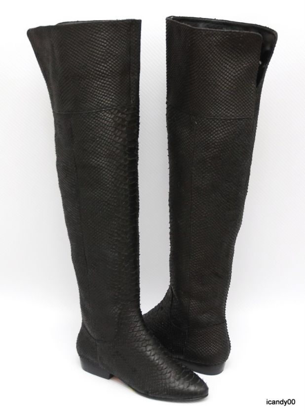 NIB KELSI DAGGER ~CHARMER OVER THE KNEE BOOT ~BLACK *7  