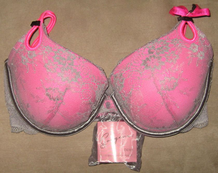 Victorias Secret GORGEOUS Convertible Lace Lined Demi Bra   NEW 