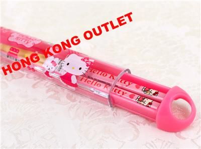 Sanrio Hello Kitty Wooden Chopsticks + Case Box B37a  