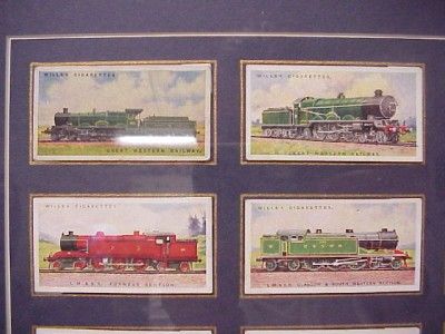 ANTIQUE WILLSS RAILWAY ENGINES CIGARETTE CARDS 1924 SET 50  