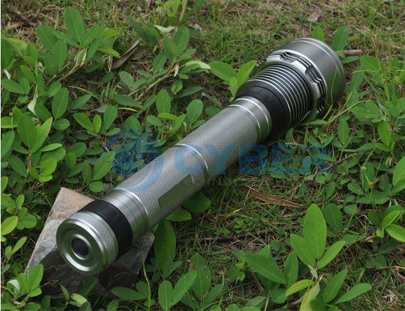 65W/55W/45W 6000lm Rechargeable HID Xenon Flashlight Torch Silver