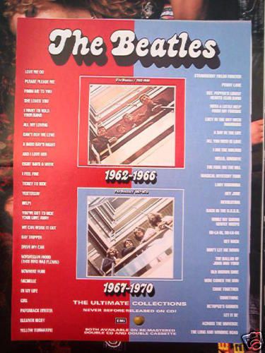 BEATLES 1962 1966,1967 1970 RARE MAGAZINE ADVERT  