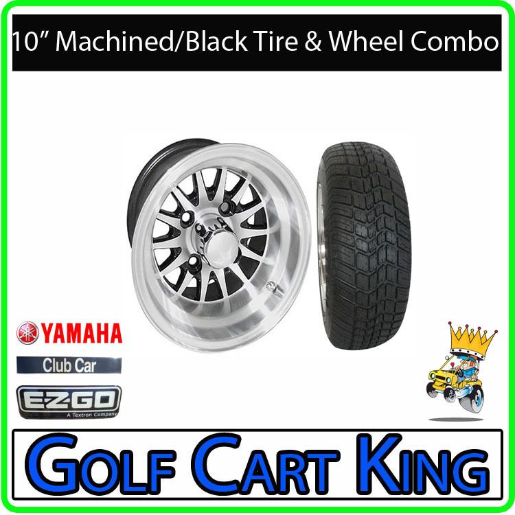   Low Profile Golf Cart 10 Wheel and 205 x 50 10 Tire Combo  