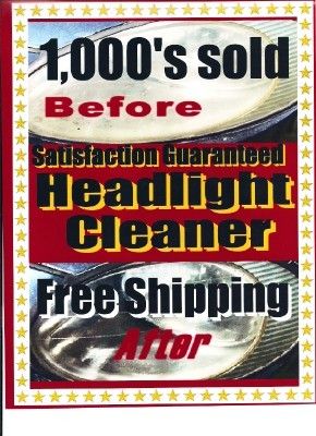 Headlight Restoration Cleaner Kit for Plastic Car Lens  