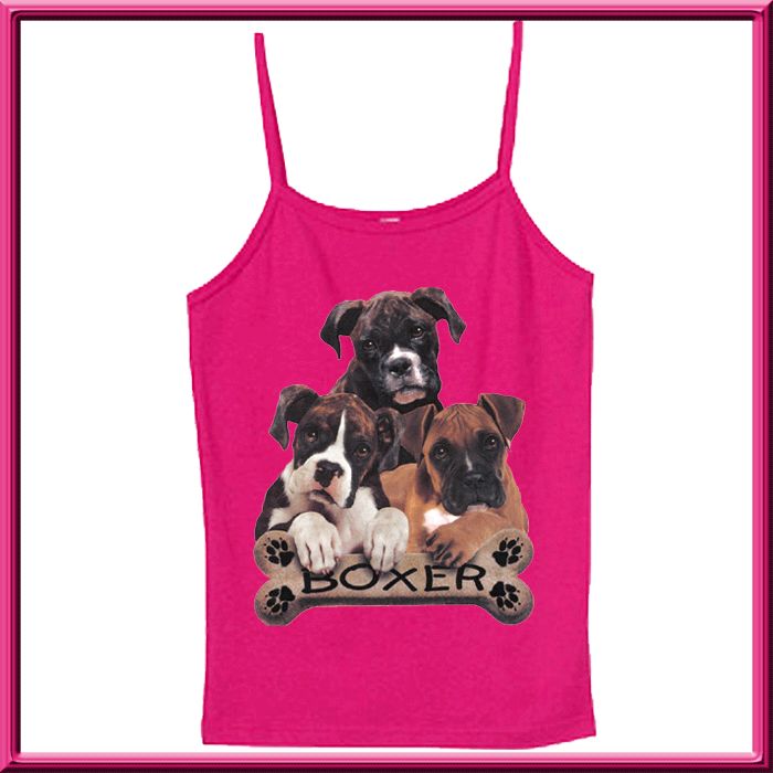 Boxer Puppies Bone Uncropped Dog WOMENS SHIRTS S 2X,3X  