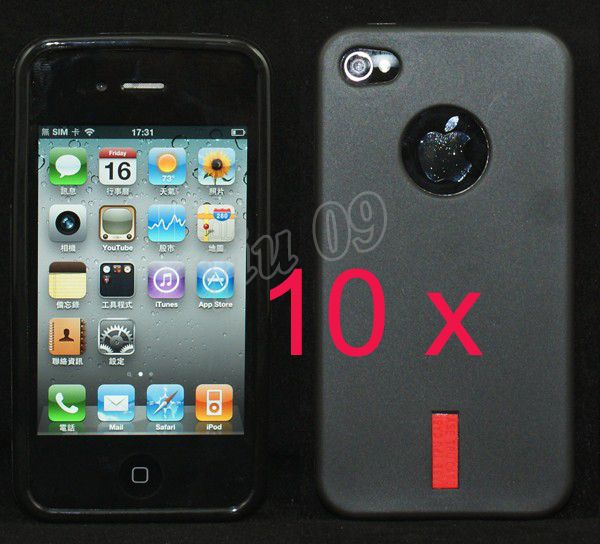 wholesale Black TPU Soft Case For iPhone 4 4G 10pcs/lot  