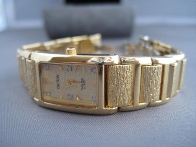 Croton Diamond Goldtone Japan Movt. Quartz Watch 3ATM  