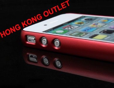 SGP Case Skin Cover Aluminium Red for verizon iPhone 4 4G M6b  