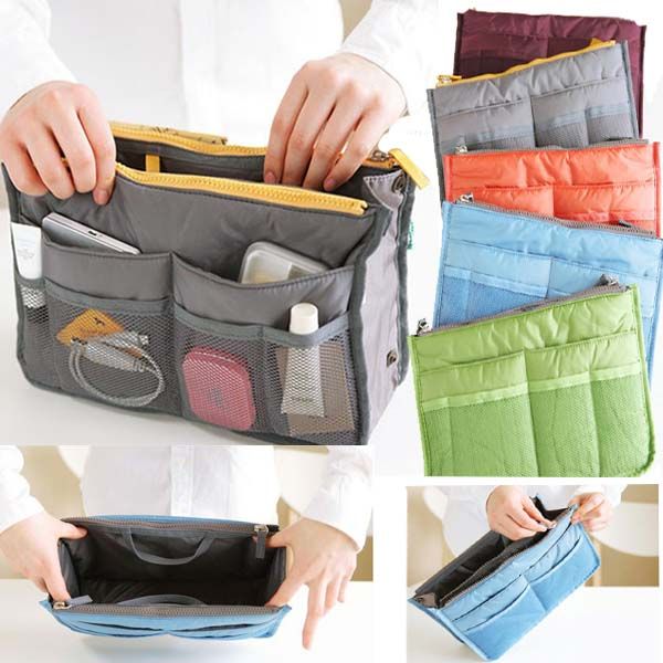 Women Travel Insert Handbag Organiser Purse Large liner Organizer Bag 