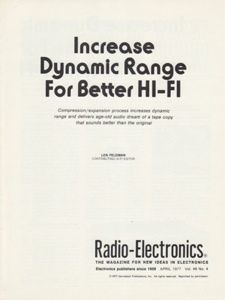 DBX 118 Dynamic Range Enhancer Brochure 1977  