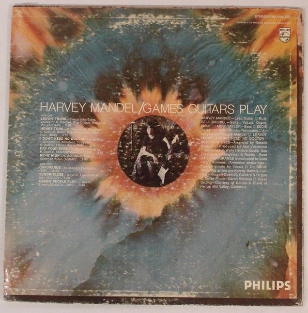 HARVEY MANDEL Games Guitars Play 1970 LP Psych EX  