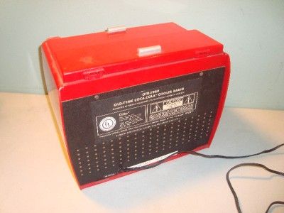 Original 1980s COCA COLA OTR 1949 OLD TYME COOLER RADIO Working  