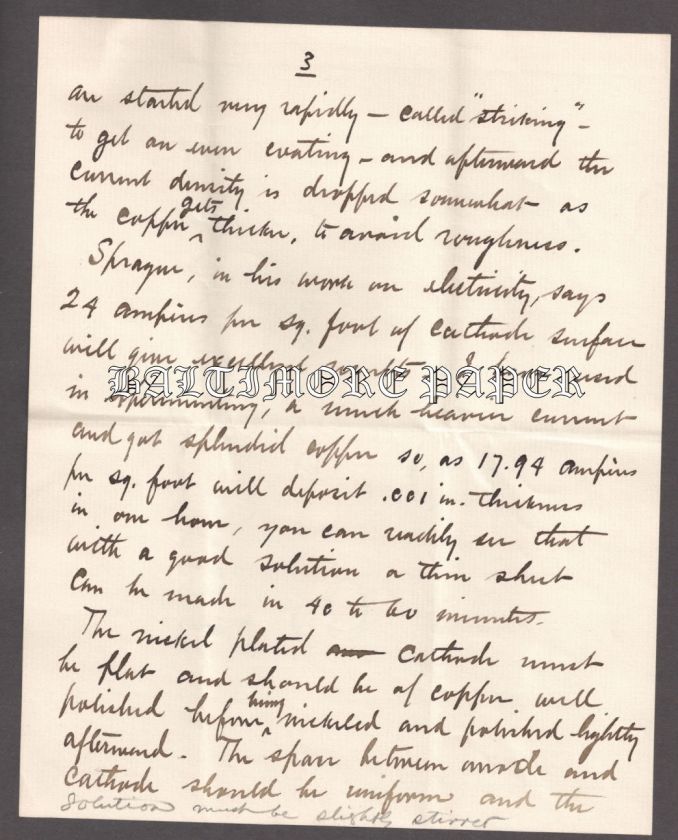 1893 LETTER Copper Refining Mining Edward S. Hayden Waterbury 